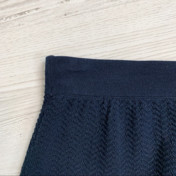 CAbi Navy A-line Textured Knit Skirt - Picture 4 of 7